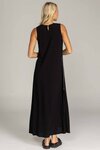 Embraced As One Dress (Black w Black/White Stripe Sideseam)