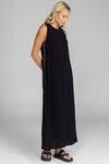 Embraced As One Dress (Black w Black/White Stripe Sideseam)