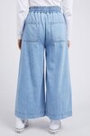 Greta Wide Leg Pant (Mid Blue Denim)