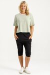 3/4 Apartment Pants (Black w Kelly Green X)