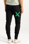 Apartment Pants (Black w Kelly Green X)