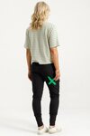 Apartment Pants (Black w Kelly Green X)
