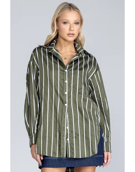 Two Makes One Shirt (Forest with White Stripe)