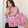 Cactus Velvet Tote (Pink)