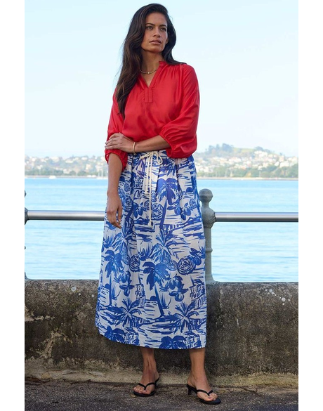 Poolside Print Skirt