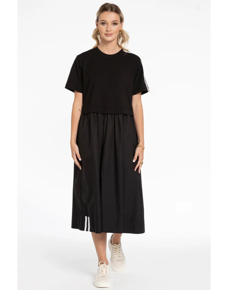 That Way Dress (Black White Trim)