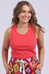 Rib Crew Tank (Cayenne)