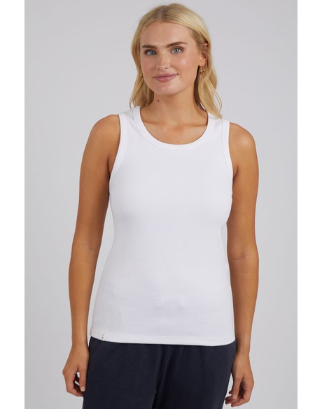 Rib Crew Tank (White)