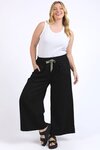Greta Wide Leg Pant (Black)
