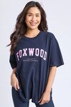 Interval Tee (Navy w Neon Pink)