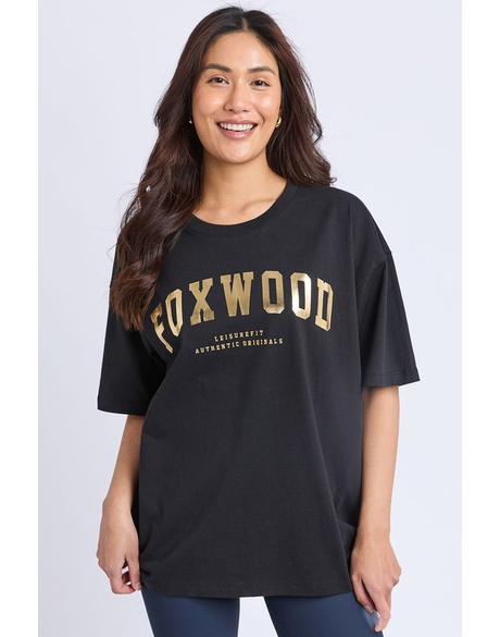Metallic Interval Tee (Black w Gold)