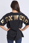 Metallic Interval Tee (Black w Gold)