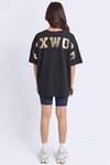 Metallic Interval Tee (Black w Gold)