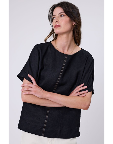Sable Linen Top