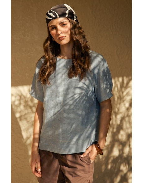 Sable Linen Top