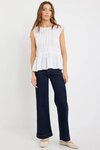 Context Ivory Linen Relaxed Sleeveless Top