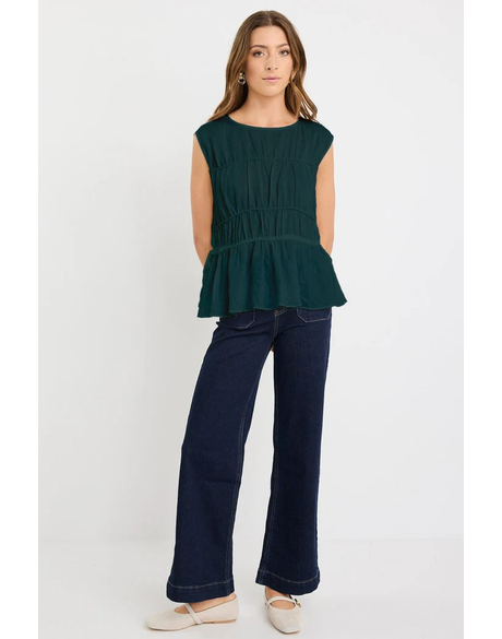 Context Forest Ramie Relaxed Sleeveless Top