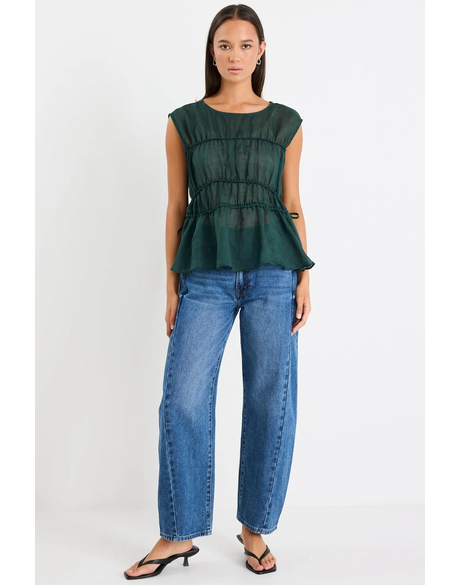 Context Forest Ramie Relaxed Sleeveless Top