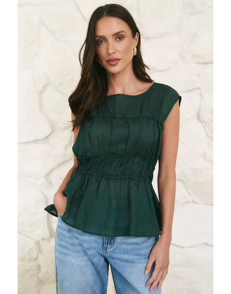Context Forest Ramie Relaxed Sleeveless Top