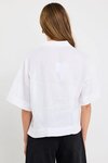 Fasten Ivory Linen Tie Front Shirt