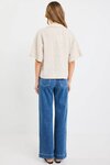 Fasten Natural Linen Tie Front Shirt