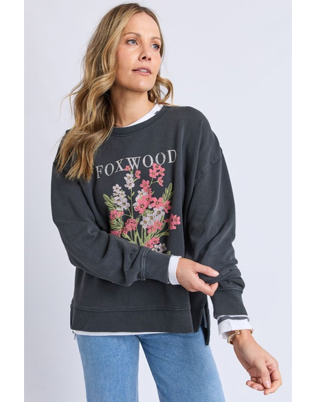 Flowers Crew (Washed Black)