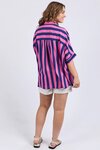 Palermo Stripe Shirt (Printed Stripe Blue and Pink)