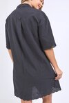 Madeleine Shirt Dress (Black)