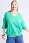 Mazie Vee Neck (Gumdrop Green)