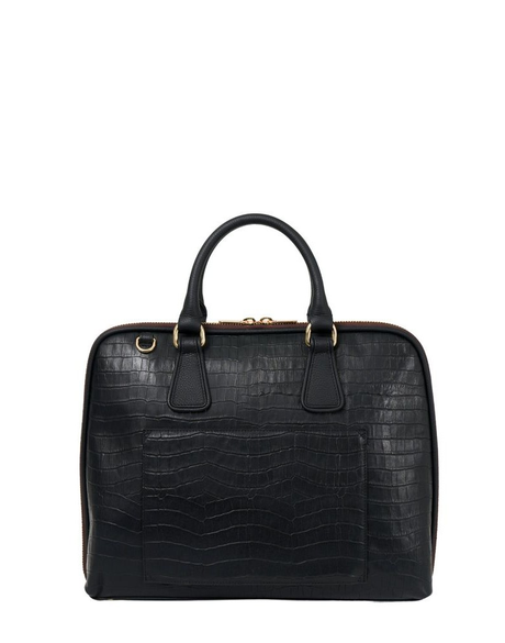 Parker Briefcase (Black Croc)