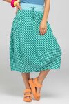 Guru Skirt (Green Seersucker)
