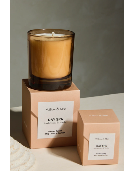 Day Spa Sandalwood + Vanilla 210g Soy Candle