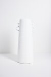 Matte White Textured Double Handle 44cm Vase