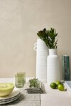 Matte White Textured Double Handle 44cm Vase