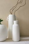 Matte White Textured 33cm Vase