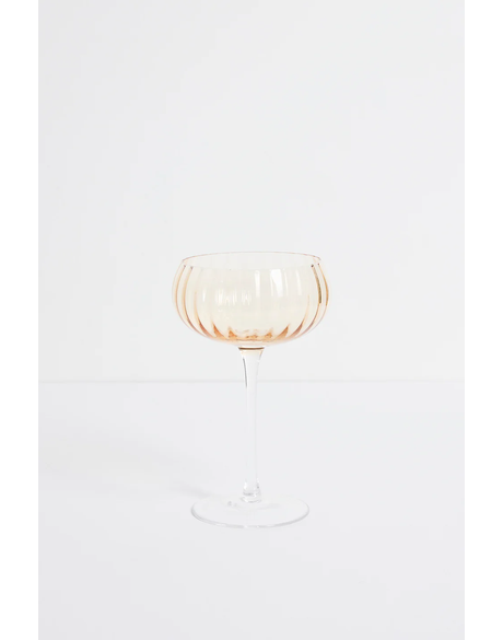 Ripple Light Amber Cocktail Glass