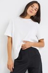 Street Ivory Crew Neck Short Sleeved Boxy Tee