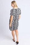 Casa Shift Dress (Black/Marshmallow Casa Print)