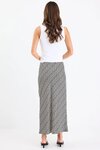 Cleo Geometric Satin Bias Cut Midi Skirt