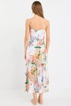 Relax Tuscan Sunset Strappy Tiered Midi Dress