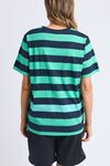 Eden Stripe Short Sleeve Tee (Blue and Green Stripe)