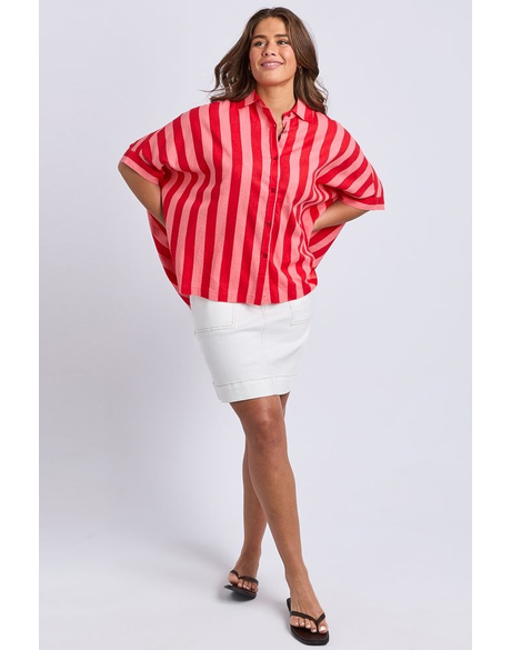 Palermo Stripe Shirt (Poppy)