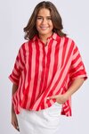 Palermo Stripe Shirt (Poppy)