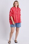 Palermo Stripe Shirt (Poppy)