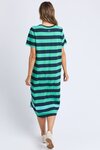 Mercury Stripe Dress (Blue and Green Stripe)