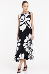 Finally Here Dress (Black/White Flower Print)