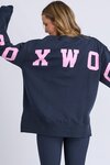 Interval Crew (Navy w Neon Pink)
