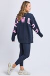 Interval Crew (Navy w Neon Pink)