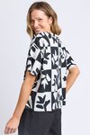 Splice Tee (Black and White Yardage Print)