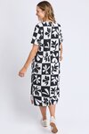 Splice Dress (Black and White Yardage Print)